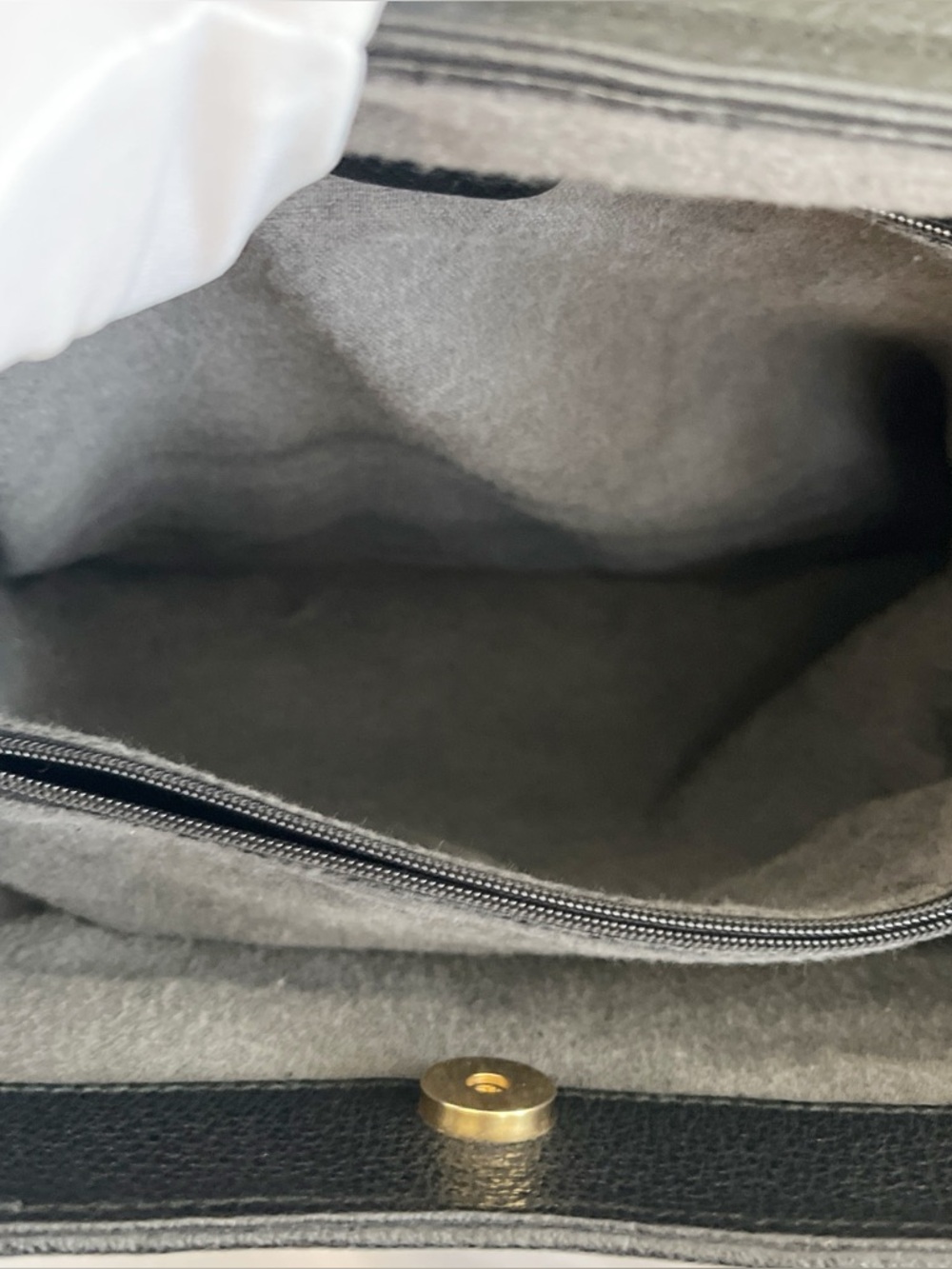 GUCCI Bamboo Diana Vintage Tote Bag Black Suede Leather Top Handles 1990s - Picture 8 of 17